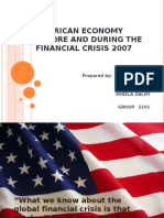 AMERICAN ECONOMY BEFORE AND DURING THE FINANCIAL CRISIS Final