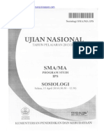 Naskah Soal UN Sosiologi SMA 2014 Paket 1