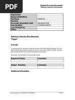 Defining Collection Plan Elements - SPD