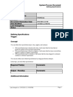 Defining Specifications SPD