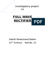 Full Wave Rectifier: Physics Investigatory Project On