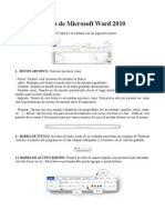 Partes de Microsoft Word 2010