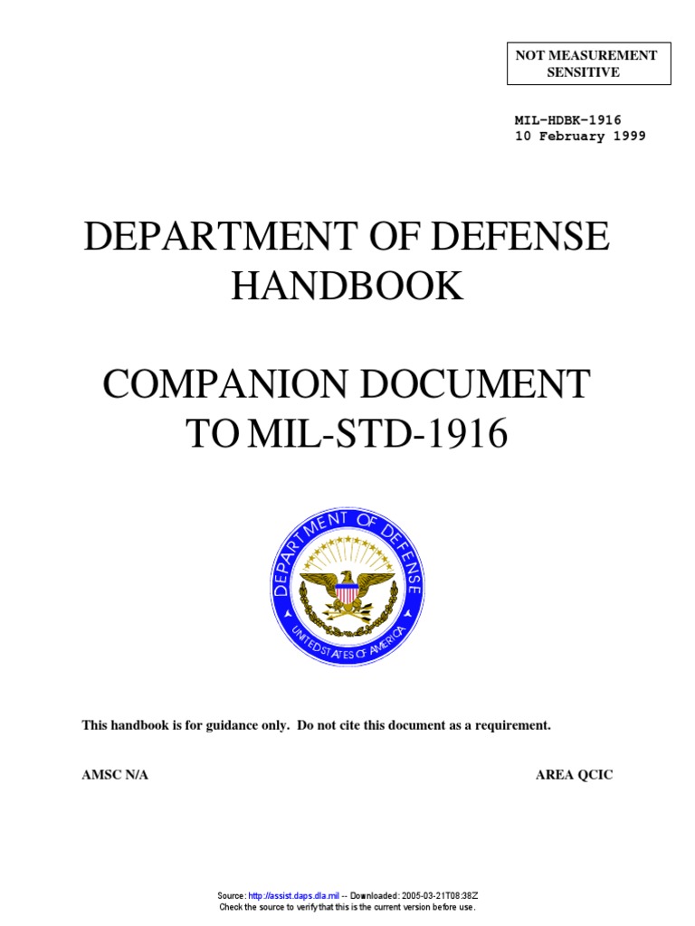 MIL-HDBK-1916: DoD Quality Guidance | PDF | Scatter Plot | Business Process