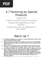 5 7factoring by special products