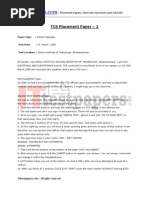 TCS Placement Paper - 2