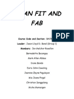 Oplan Fit and FAB: Course Code and Section: BACR 1-2 Leader: Jason Lloyd D. Banal (Group 1) Members: Jan Melchor Rosellon