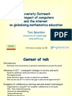 University Outreach The Impact of Computers and The Internet On Globalising Mathematics Education