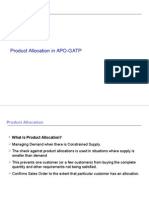 Product Allocation in APO-GATP