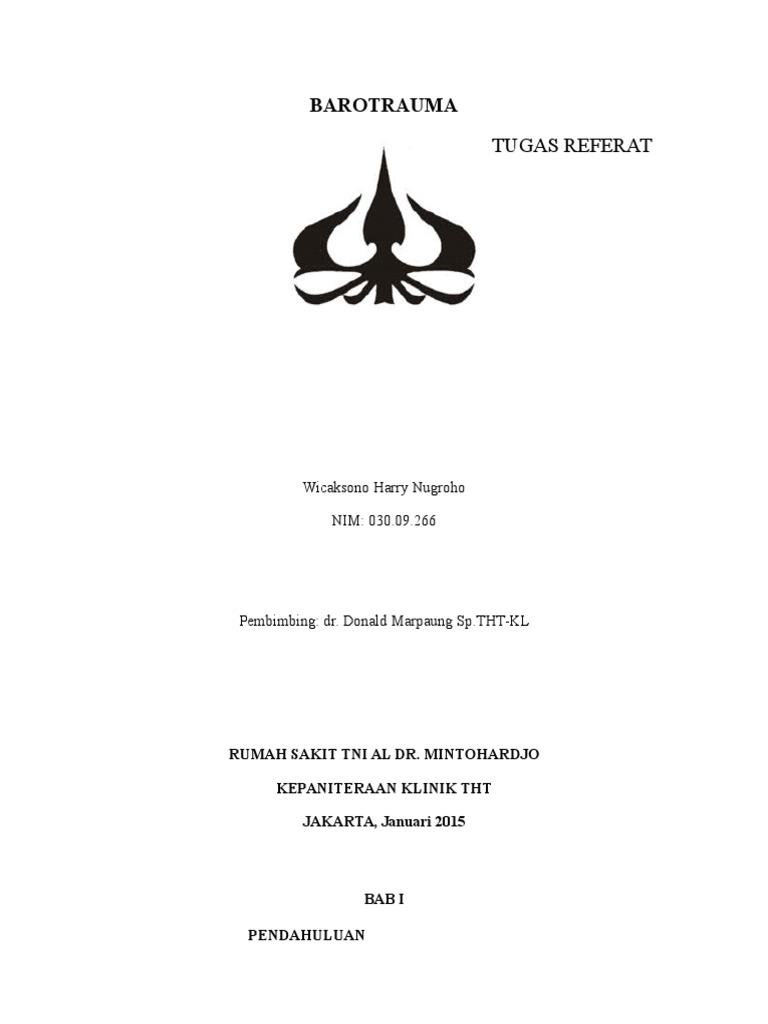Barotrauma Telinga | PDF
