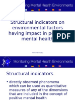 Structural Indicators On Environmental Factors Having Impact in Positive Mental Health