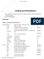 Disclaimer - Google Finance