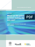 Where Are The Patients in Decision-Making About Their Own Care?