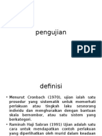 Pengujian, Pentaksitran, Penilaian