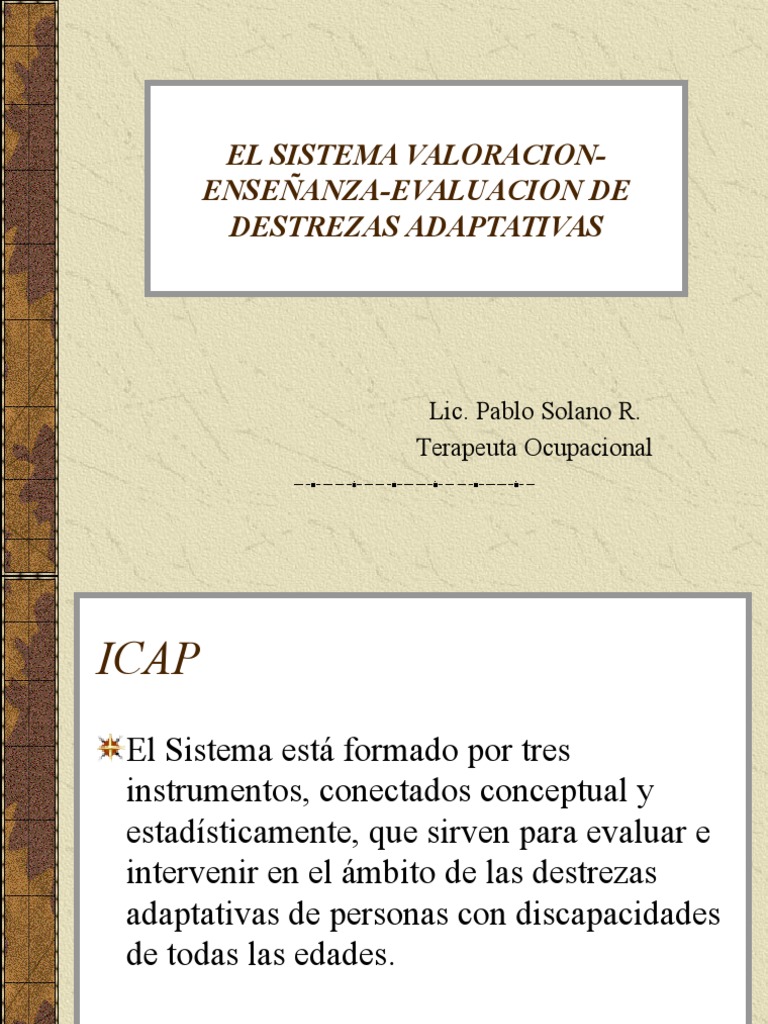 Evaluacion ICAP | PDF | Invalidez | Plan de estudios
