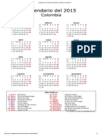 Calendario de Colombia 2015