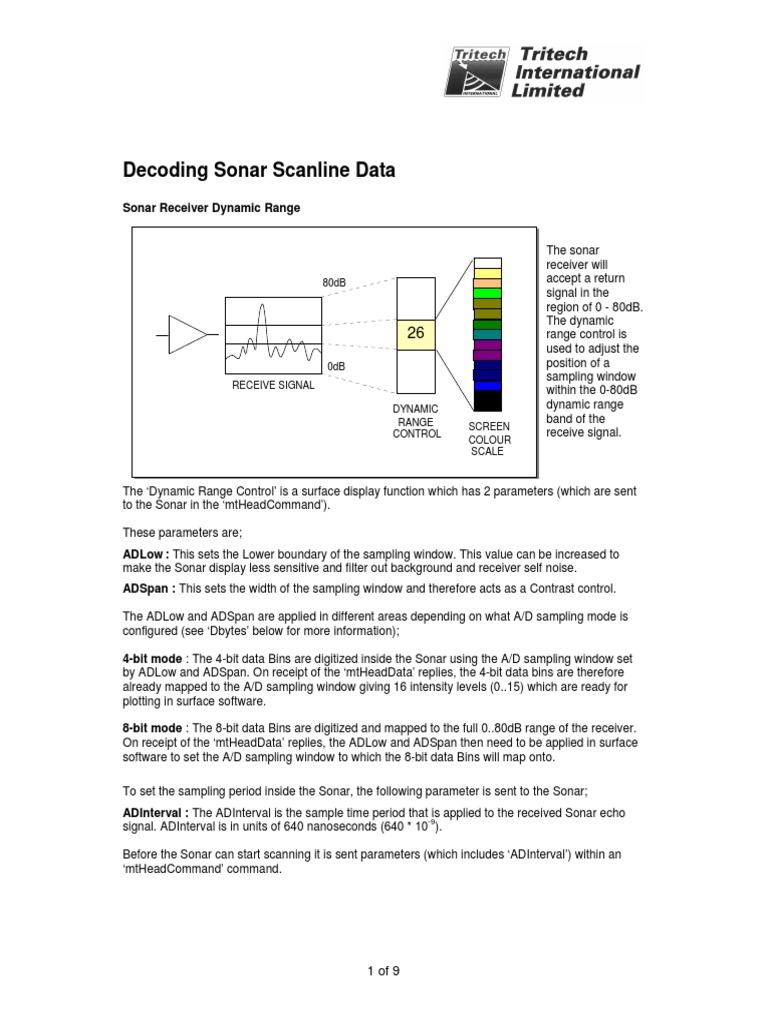 Sonar Scanline Data Decoding Guide | PDF | Analog To Digital Converter ...