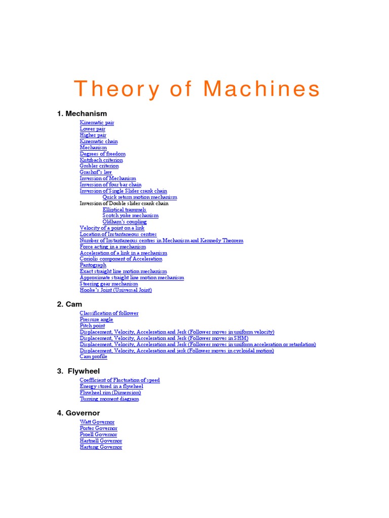 Theory of Machines-Problems & Solutions | PDF | Acceleration | Kinematics