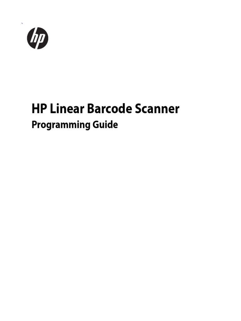 HP Linear Barcode Scanner Programming Guide PDF Universal Product