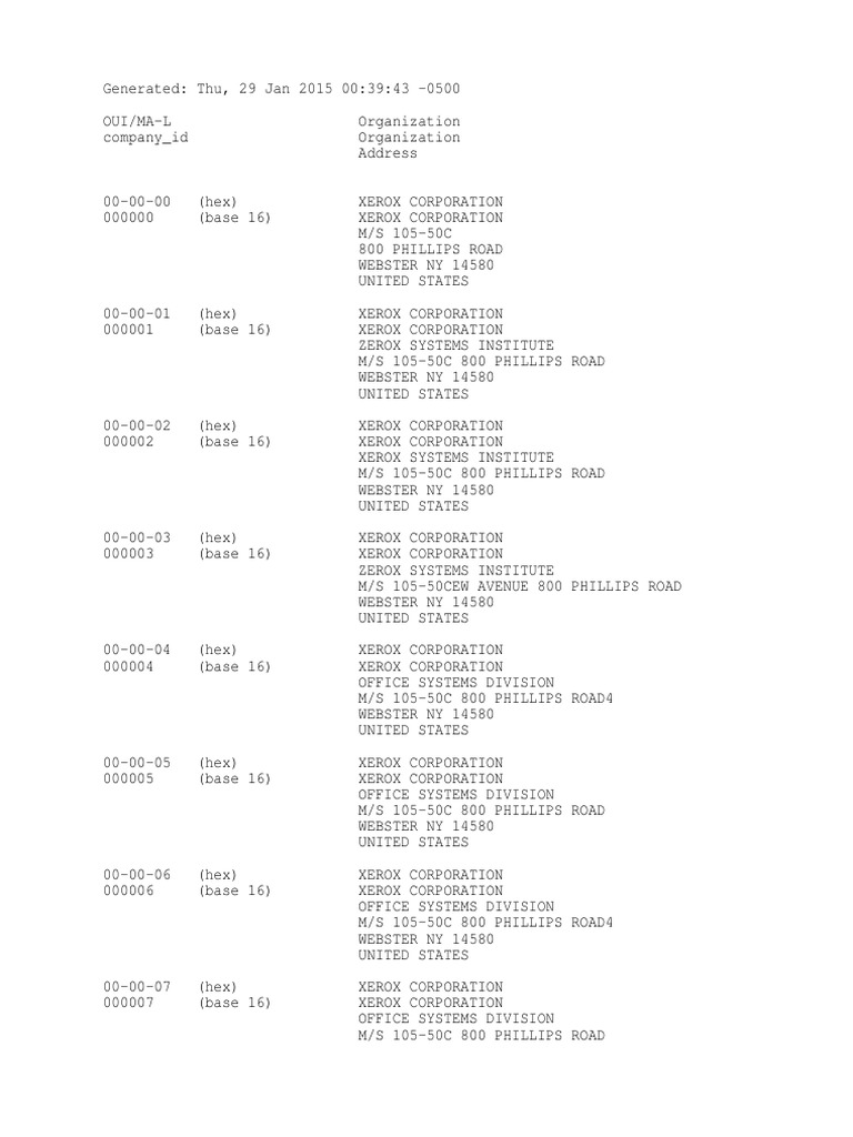 【mac】 List MAC Address | PDF | Nippon Telegraph And Telephone | Companies