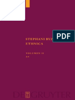 Margarethe Billerbeck, Christian Zubler-Stephanus Von Byzanz - Stephani Byzantii Ethnica, Volumen II - Δ-Ι-Walter de Gruyter (2010)