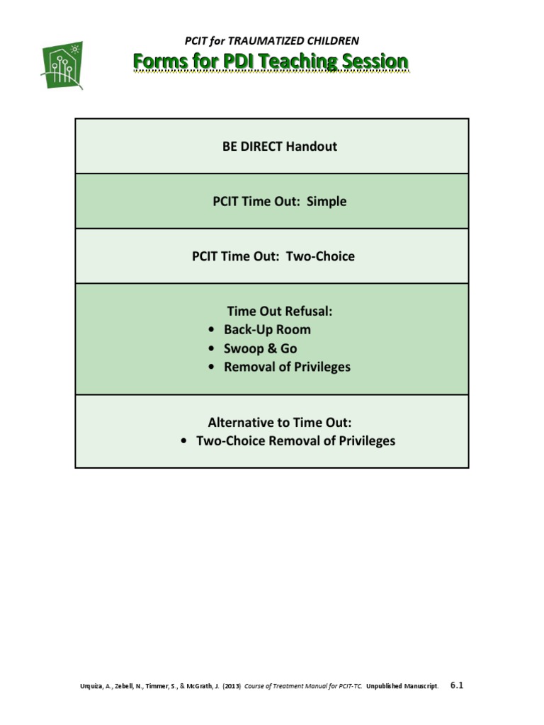 PCIT-TC Treatment Manual for Children | PDF