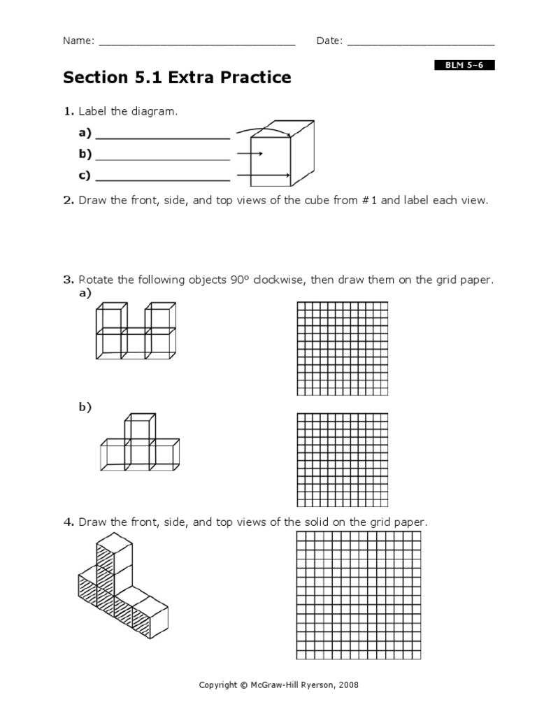 BLM 5 06 Section 5 1 Extra Practice | PDF