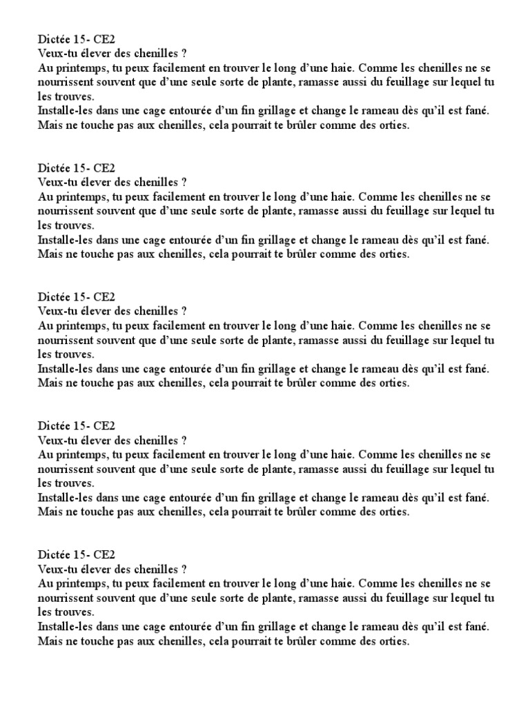 Dictee 15 Pdf