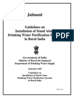 Jalmani: Guidelines On Installation of Stand Alone Drinking Water Purification Systems in Rural India