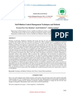 Soil Pollution Control Management Techniques and Methods: Available Online A