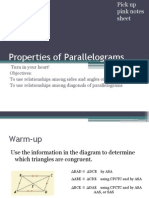 Day 3 - Properties of Parallelograms