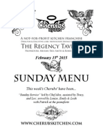 Sunday Menu: The Regency Tavern