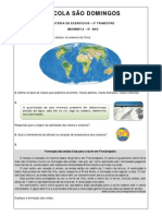 ESCOLA SÃO DOMINGOS GEOGRAFIA 6o ANO