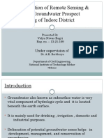 Application of Remote Sensing & GIS in Groundwater Prospect Mapping of Indore District