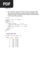 Set A: Sample Output Table