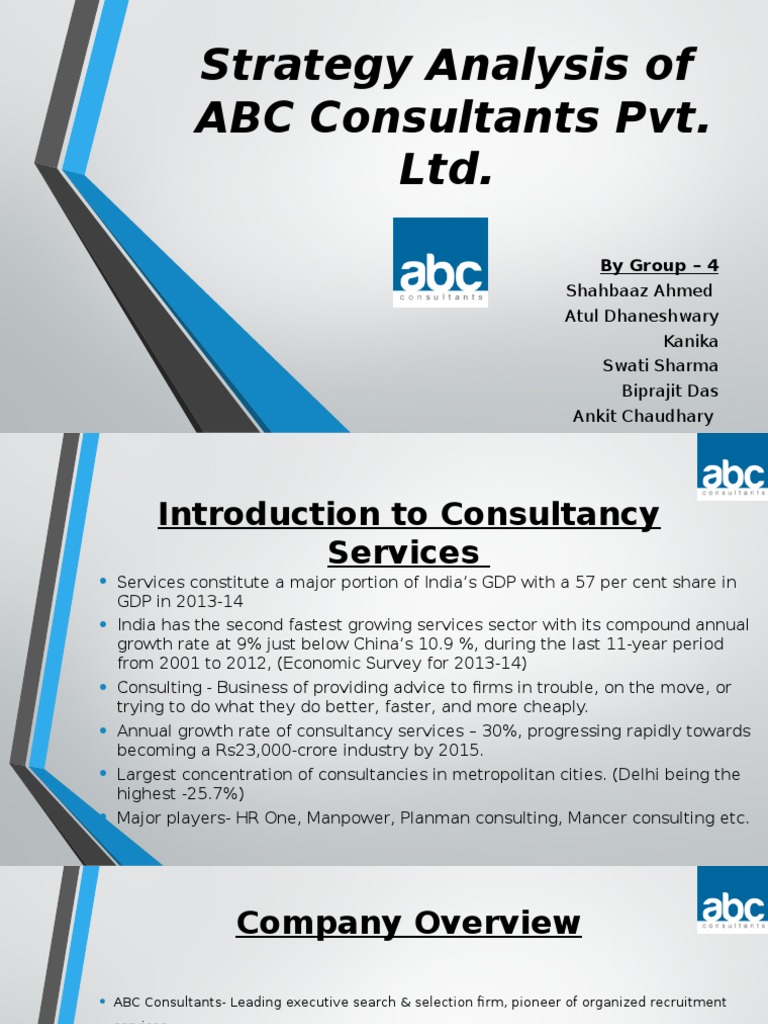 Strategy Analysis of ABC Consultants Pvt. LTD. by Group 4 PDF