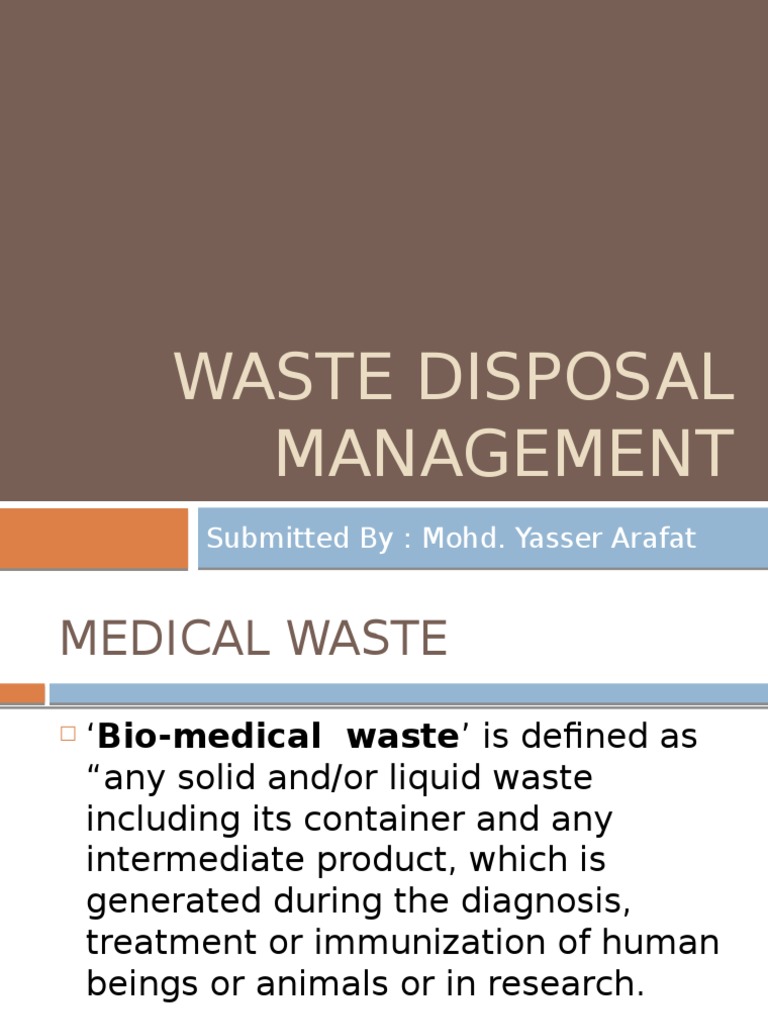 Waste Disposal ppt Waste Management Incineration