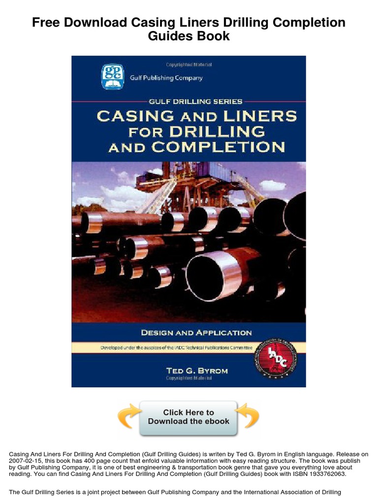 Casing Liners Drilling Completion Guides PDF Casing (Borehole