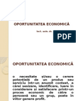 Curs 4 - Oportunitatea Economica