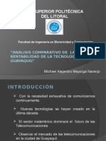 Analisis Comparativo de La Operacion y Rentabilidad de La Tecnologia Wimax en Guayaquil