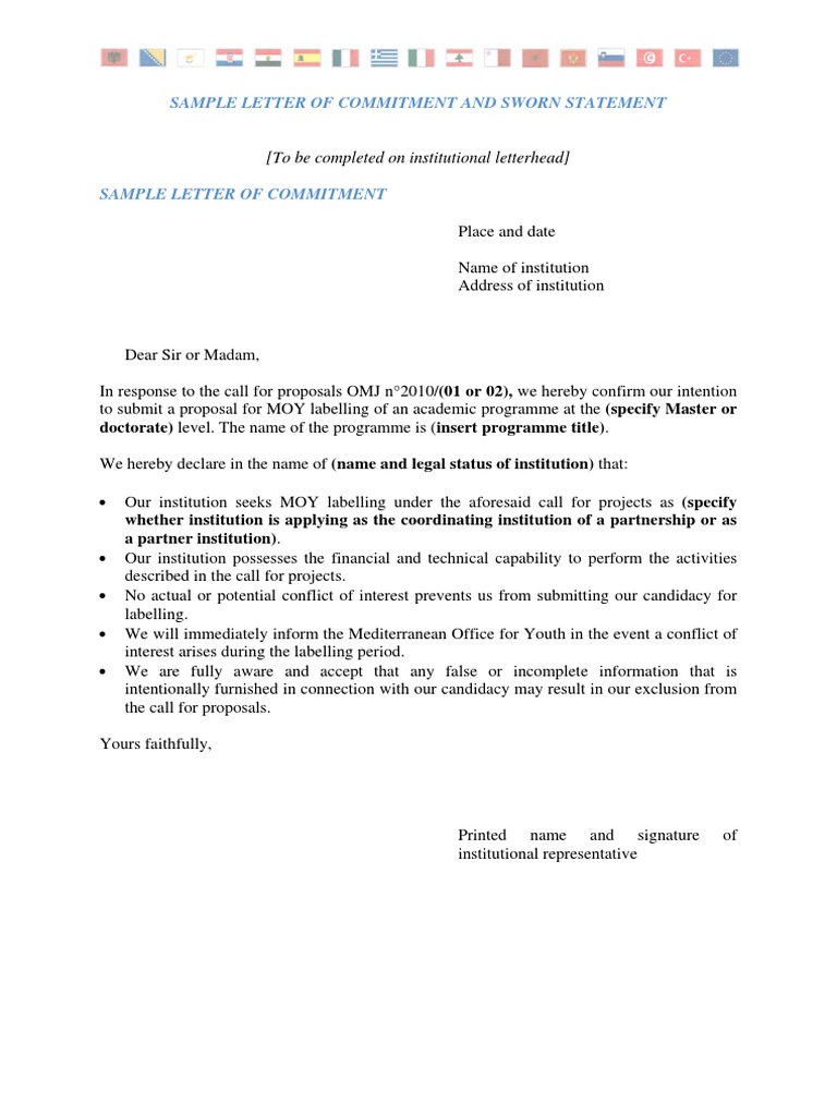 Letter Commitment en  PDF