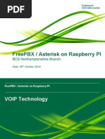 Freepbx / Asterisk On Raspberry Pi: Bcs Northamptonshire Branch