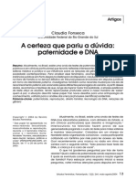 Paternidade brasileira na era do DNA