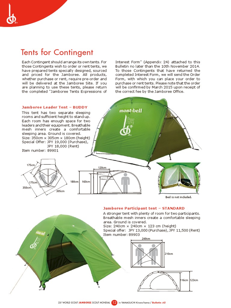 Tents For Contingent Jamboree Leader Tent BUDDY PDF
