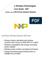 Low Power Wireless Technologies: Roman Budek - NXP APEC 2013 EH Forum Industry Session