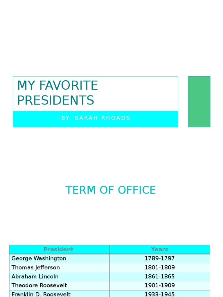 89 Presidents SR | PDF