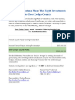 The Build Montana Plan: The Right Investments For Deer Lodge County