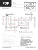 Crossword: Name: Date: Class: Teacher