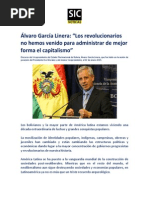 Álvaro Discurso del Vicepresidente del Estado Plurinacional de Bolivia, Álvaro García Linera, que fue leído en la sesión de posesión del Presidente Evo Morales y del mismo Vicepresidente, el 22 de enero 2015.García Linera