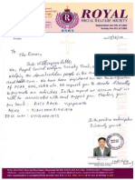 Royal Request Letter