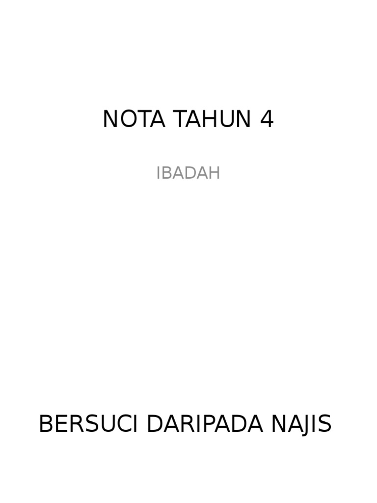 Nota Tahun 4 | PDF
